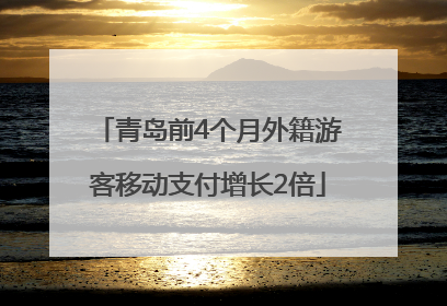 青岛前4个月外籍游客移动支付增长2倍