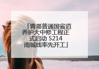 青岛普通国省道养护大中修工程正式启动 S214南城线率先开工