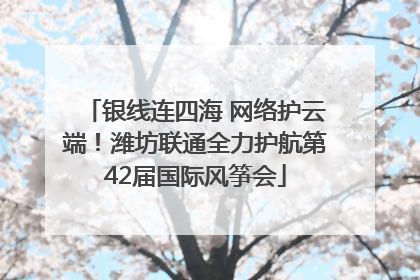 银线连四海 网络护云端！潍坊联通全力护航第42届国际风筝会