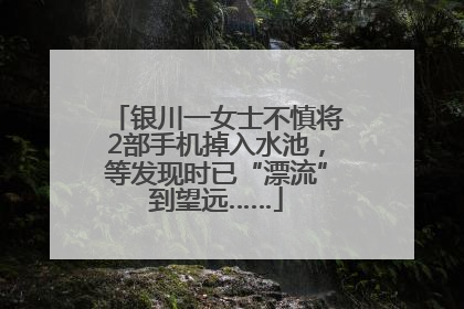 银川一女士不慎将2部手机掉入水池，等发现时已“漂流”到望远……