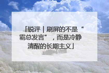 锐评｜刷屏的不是“霸总发言”，而是冷静清醒的长期主义