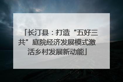 长汀县：打造“五好三共”庭院经济发展模式激活乡村发展新动能