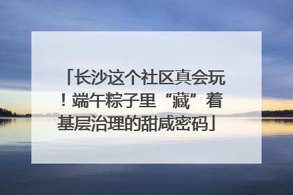 长沙这个社区真会玩！端午粽子里“藏”着基层治理的甜咸密码