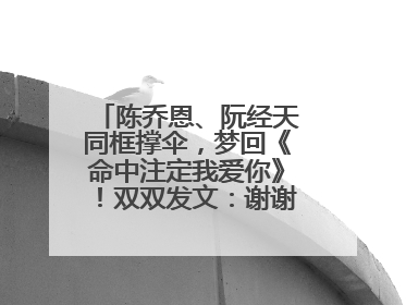 陈乔恩、阮经天同框撑伞，梦回《命中注定我爱你》！双双发文：谢谢我们都没变