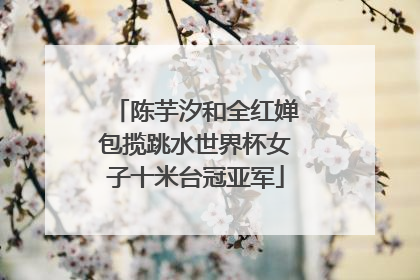 陈芋汐和全红婵包揽跳水世界杯女子十米台冠亚军
