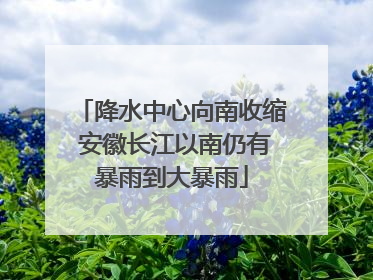降水中心向南收缩 安徽长江以南仍有暴雨到大暴雨