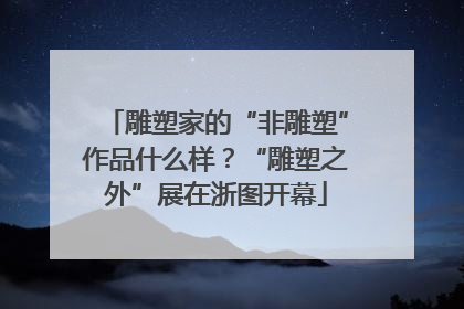 雕塑家的“非雕塑”作品什么样？“雕塑之外”展在浙图开幕