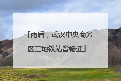 雨后，武汉中央商务区三地铁站皆畅通