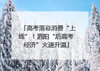 高考落幕消费“上线”！泗阳“后高考经济”火速升温