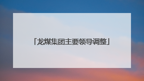 龙煤集团主要领导调整