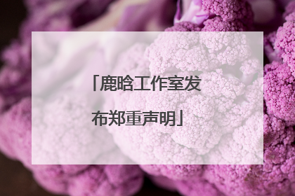 鹿晗工作室发布郑重声明