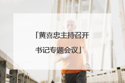 黄喜忠主持召开书记专题会议