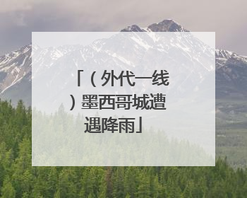 （外代一线）墨西哥城遭遇降雨