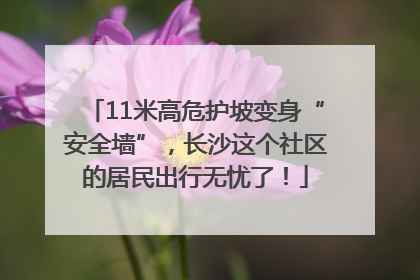 11米高危护坡变身“安全墙”，长沙这个社区的居民出行无忧了！
