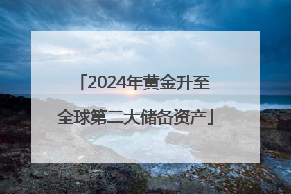 2024年黄金升至全球第二大储备资产