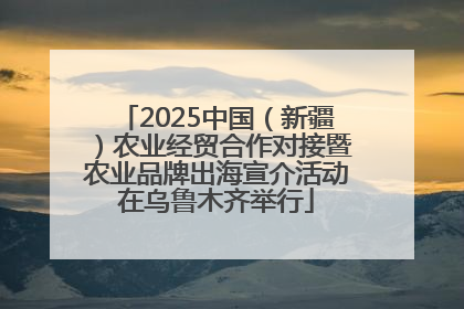 2025中国（新疆）农业经贸合作对接暨农业品牌出海宣介活动在乌鲁木齐举行