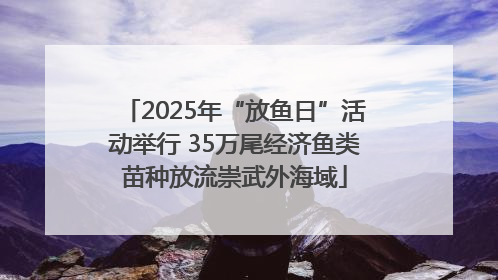 2025年“放鱼日”活动举行 35万尾经济鱼类苗种放流崇武外海域