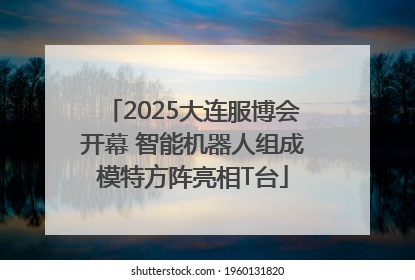 2025大连服博会开幕 智能机器人组成模特方阵亮相T台