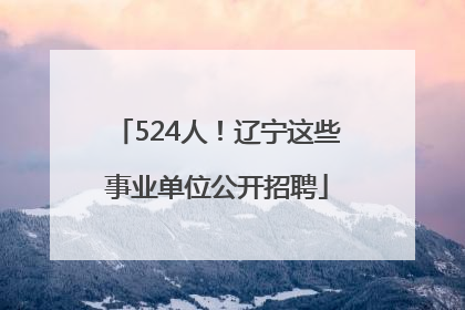 524人！辽宁这些事业单位公开招聘