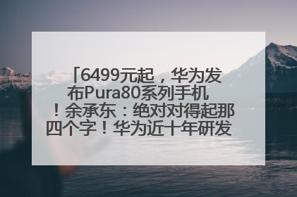 6499元起，华为发布Pura80系列手机！余承东：绝对对得起那四个字！华为近十年研发投入12490亿元