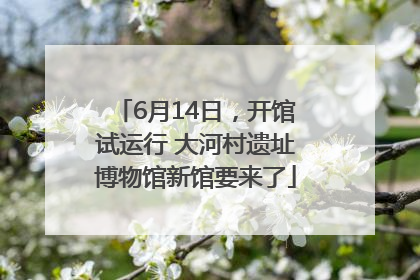 6月14日，开馆试运行 大河村遗址博物馆新馆要来了