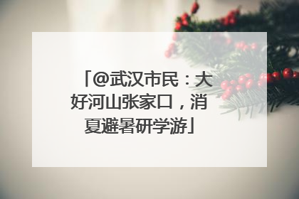 @武汉市民：大好河山张家口，消夏避暑研学游